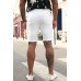 White Slim-fit Ripped Men's Jean Shorts