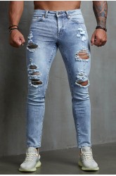 Men Ripped Slim Fit Skinny Jeans