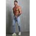 Distressed Slim-fit High Waist Men's Ankle Jeans