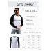 Black Men's Letter Print Color Block Long Sleeve T-shirt