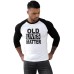 Black OLD LIVES MATTER Color Block Long Sleeve Top