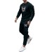 Black Two-piece Men's Pullover and Joggers Set
