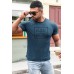 Blue DAD BOD Slim-fit Crew Neck Men's T-shirt Blue DAD BOD Slim-fit Crew Neck Men's T-shirt