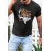 Gray Raised In The West Graphic Print Men's T-shirt Gray Raised In The West Graphic Print Men's T-shirt