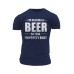 Blue BEER Letter Printed Muscle Fit Men's Graphic T Shirt Blue BEER Letter Printed Muscle Fit Men's Graphic T Shirt