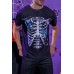 Halloween Skeleton 3D Print Short Sleeve Men's Graphic Tee Halloween Skeleton 3D Print Short Sleeve Men's Graphic Tee