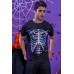Halloween Skeleton 3D Print Short Sleeve Men's Graphic Tee Halloween Skeleton 3D Print Short Sleeve Men's Graphic Tee