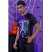 Halloween Skeleton 3D Print Short Sleeve Men's Graphic Tee Halloween Skeleton 3D Print Short Sleeve Men's Graphic Tee